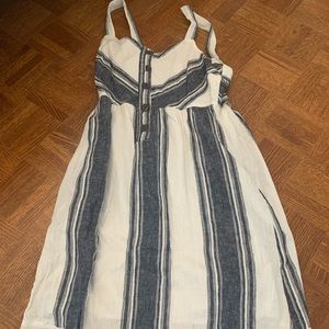 Blue and white stripe dress